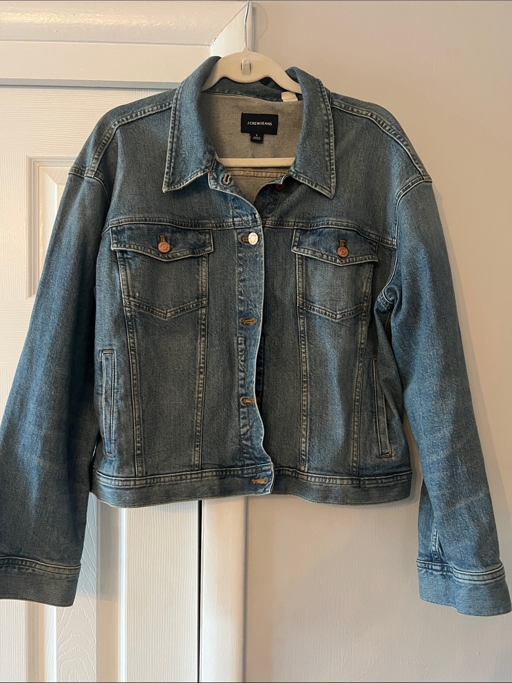 J. Crew Mid-Wash Blue Denim Jacket